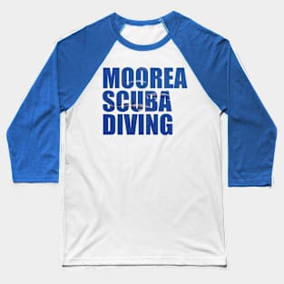 Moorea Scuba Diving Shark Photo Baseball T-Shirt